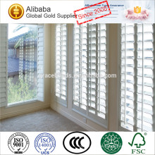 PVC or Fauxwood window shutters with aluminum reinforced